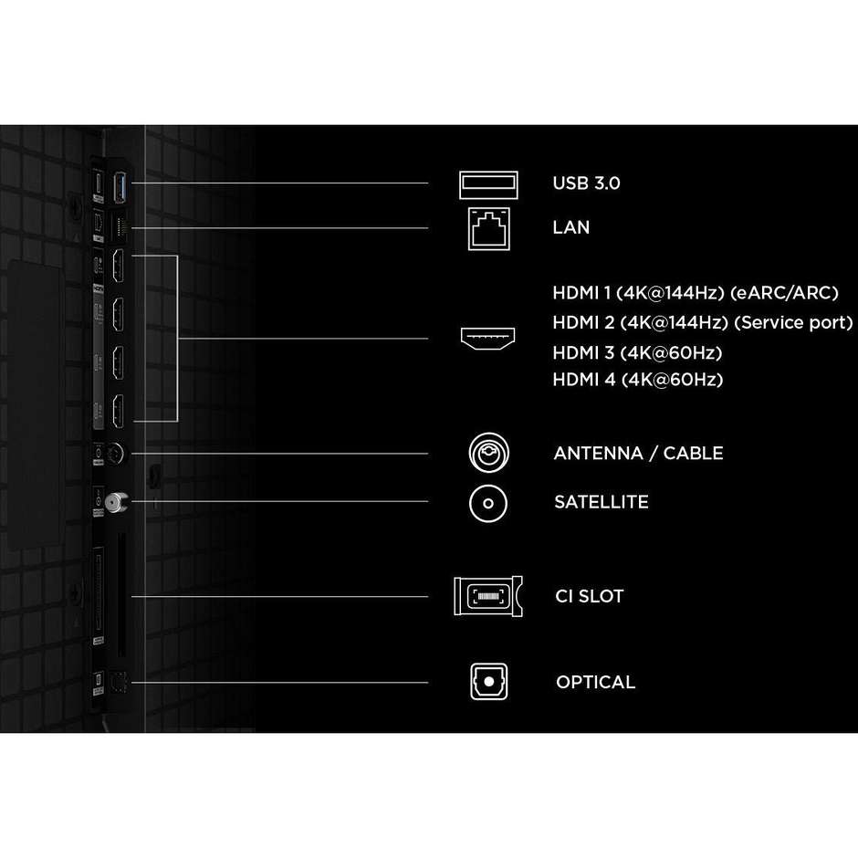 TCL 98P8L TV 98" QD-Mini LED 4K HDR 144Hz Nero ```